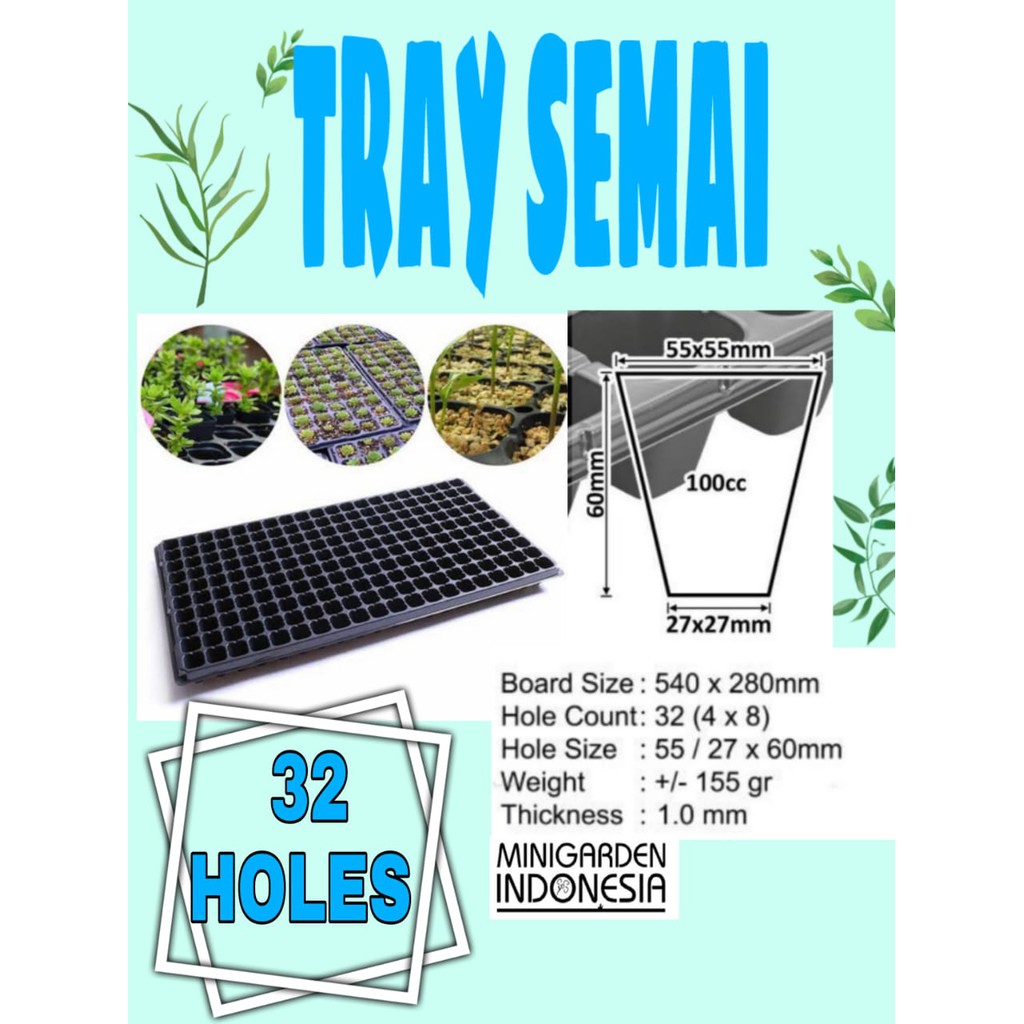 TRAY SEMAI POT TRAY 32 LUBANG Traypot Bibit Biji Nampan Benih Seedling pot Hidroponik tanaman 32HOLE