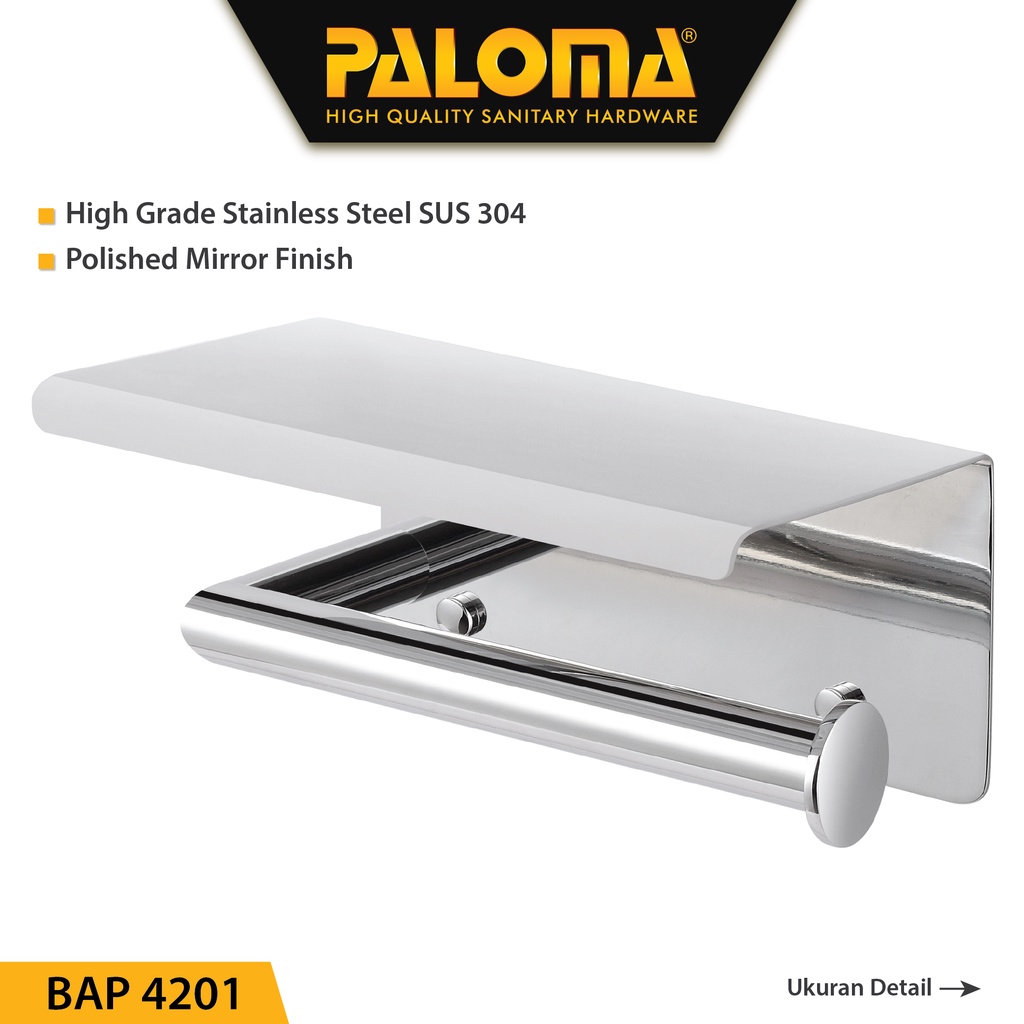PALOMA BAP 4201 Tempat Tissue Toilet Holder Tisu Gulung Roll WC Mandi