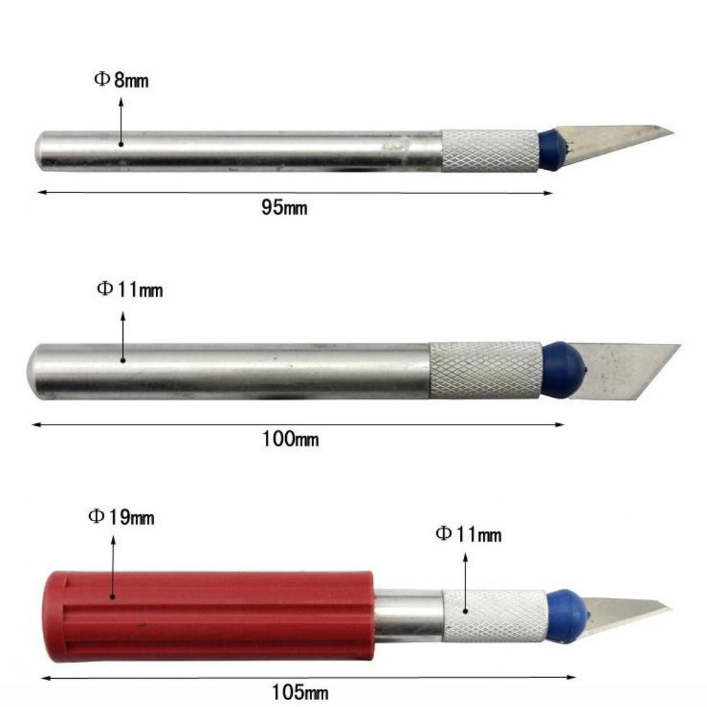 Set Pisau Ukir Seni 13in1 RC 02 Crafting Art Knife 3 Handle Multifungsi Gagang Nyaman Digenggam