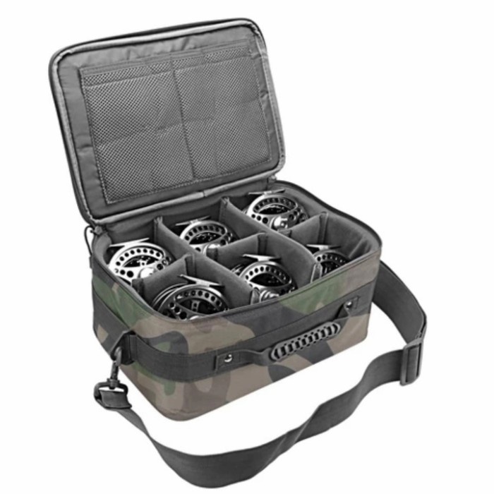 Tas rell pancing tas penyimpanan alat pancing besar 2in1 Loreng