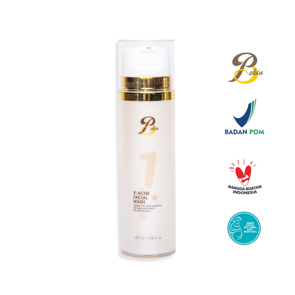 PB SKIN X-ACNE FACIAL WASH / FACIAL WASH ACNE WHITENING / SABUN BEKAS JERAWAT