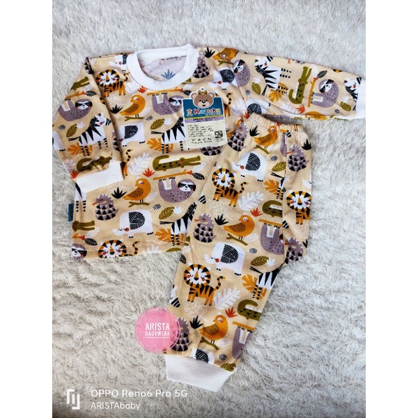 SNI KAZUKA BABY PREMIUM - setelan panjang bayi celana Pampers motif printing animal