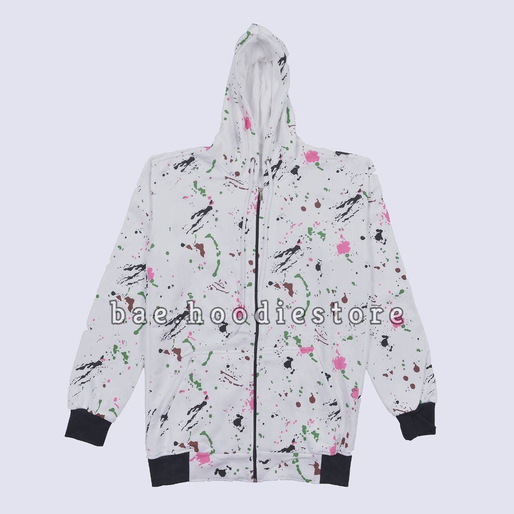 

JACKET WHITE PAINT ZIPPER