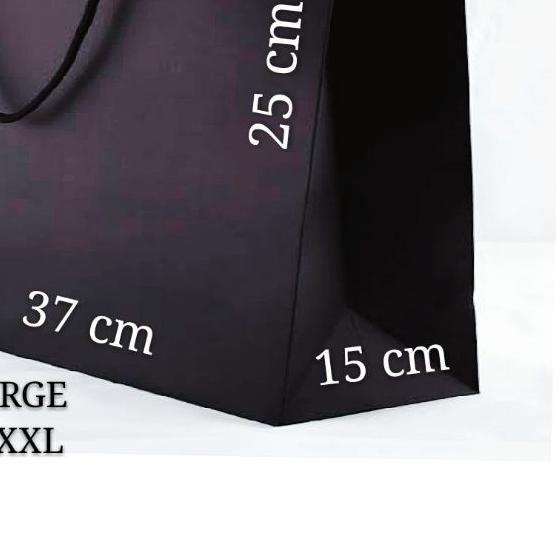 

۞ SUPER JUMBO PAPERBAG SUPER BLACK 37 x 15 x 25 cm ➪