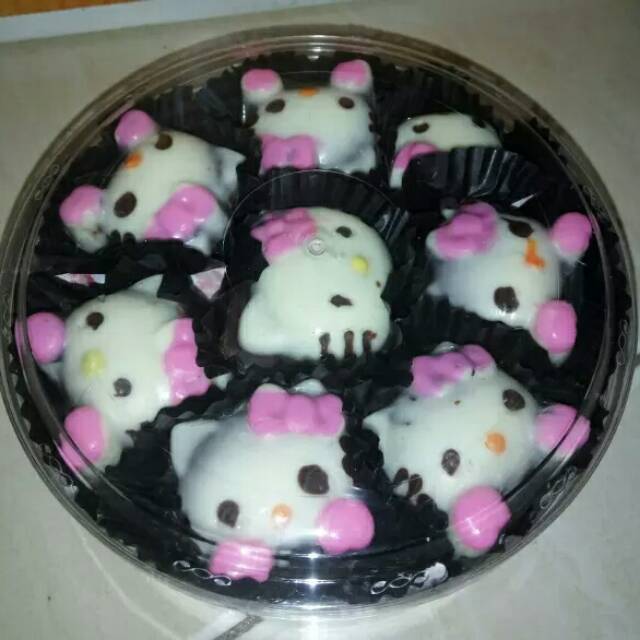 

kue coklat lebaran/praline/karakter hellokitty mini isi 22pcs