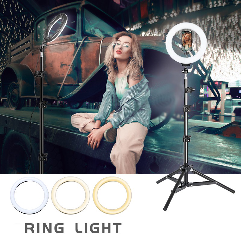 26CM MAKE UP MUA LAMPU CINCIN DIMMABLE PHOTO STUDIO RINGLIGHT+STAND