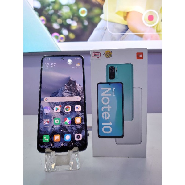 Super Mulus Hp Xiaomi Redmi Note 10 RAM 4/64 GB Kelengkapan Fullset Lengkap Original