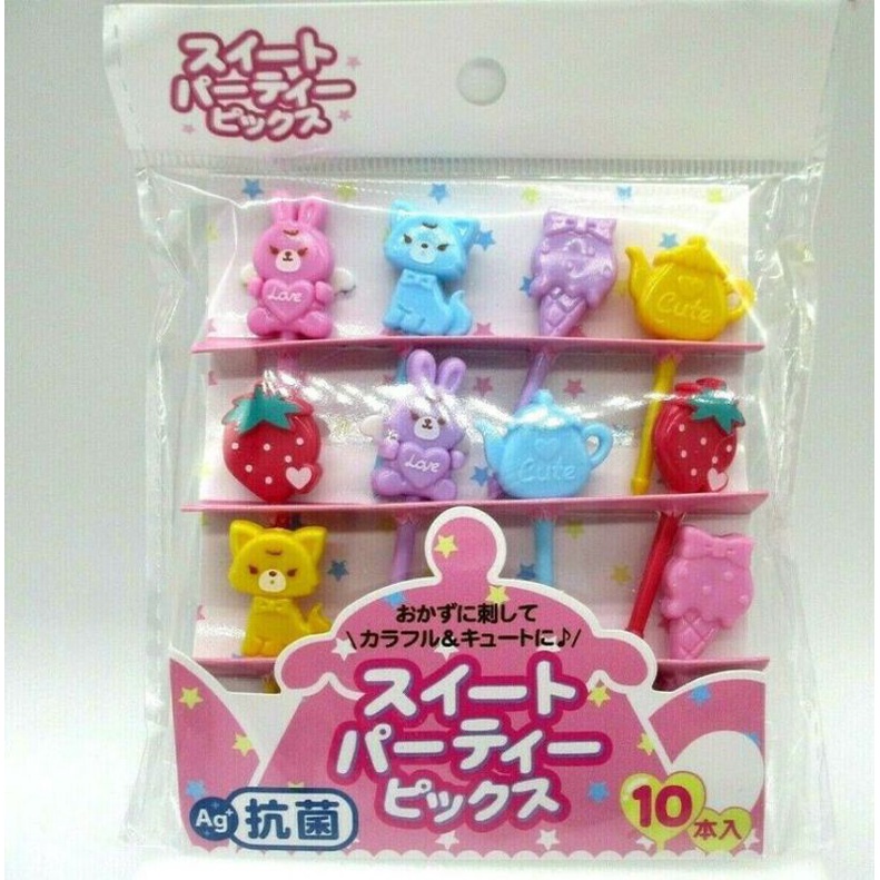 tusuk bento, food pick bunny ice cream, sweet party pick