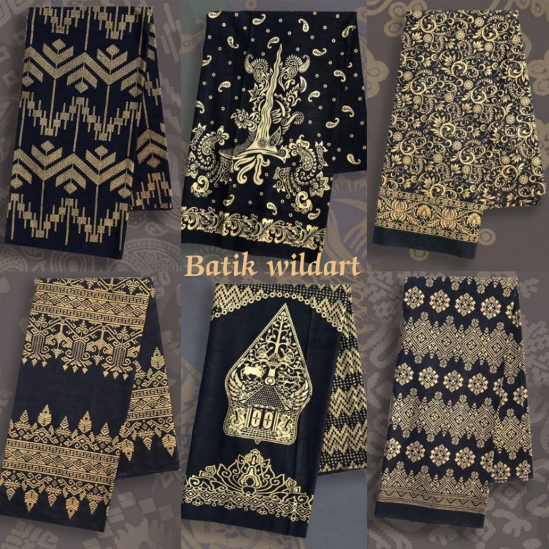 Kain Batik Prada Emas Katun Halus Printing Fashion Premium