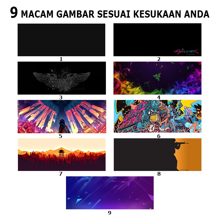 Mouse Pad / Mousepad Gaming Panjang Motif Cyberpunk Size 80x30Cm