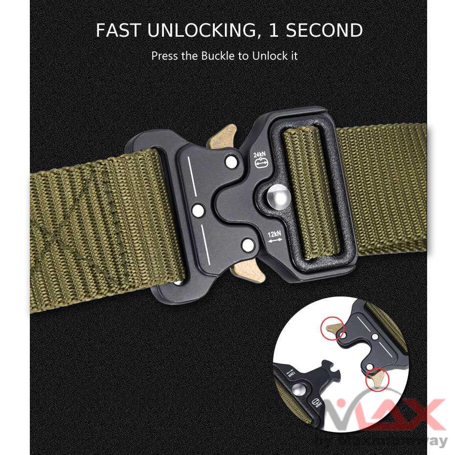 Ikat Pinggang Pria Nylon Canvas Gesper Tactical Army Military Sabuk Anti Metal Detector Rhodey Tali Ikat Pinggang Canvas Military Tactical 125cm sabuk tali gesper Ikat Pinggang Pria Canvas Tactical Military Belt Sabuk Pria cowok boy