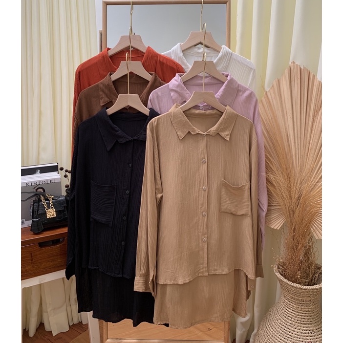 MOZELLA BLOUSE CRINCLE // BLOUSE MOZZA STANDART // BASIC TOP WANITA