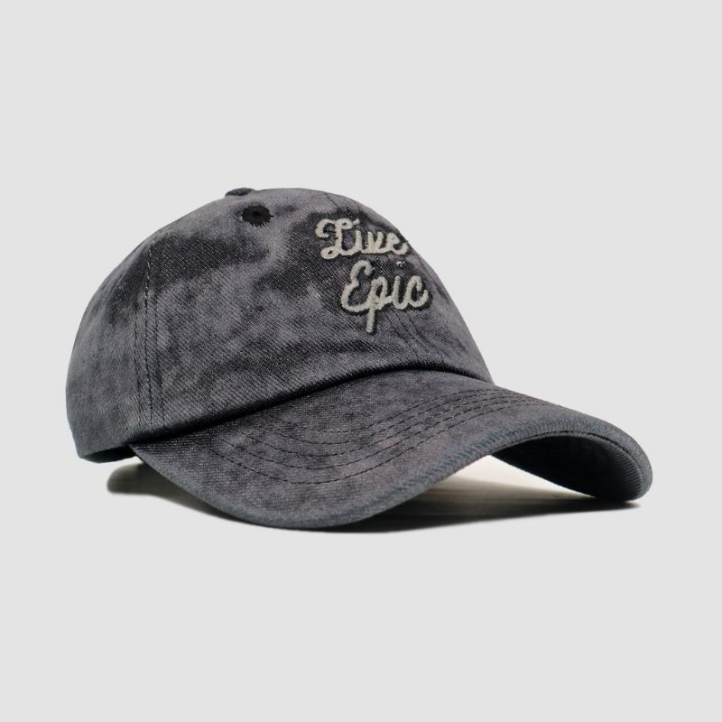 Brodo Original Best Seller -Topi Live Washed Denim Hat Black