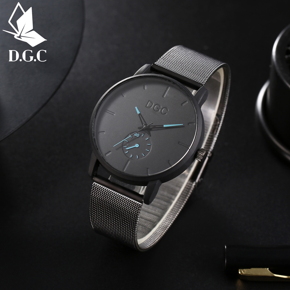 DGC Jam Tangan Pria Grosir Terbaru Stainless Steel Rantai Jam Tangan Pria Sabuk Analog Fashion G44