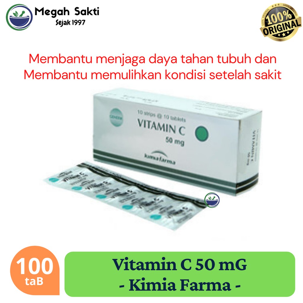Beli Vitamin C 50mg Kimia Farma 1 Box 100 Tablet Menjaga Imun Seetracker Indonesia