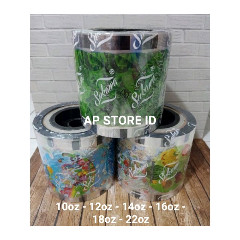 isi 1.200pcs sealer cup sukawa / seal tutup gelas plastik 12-22oz