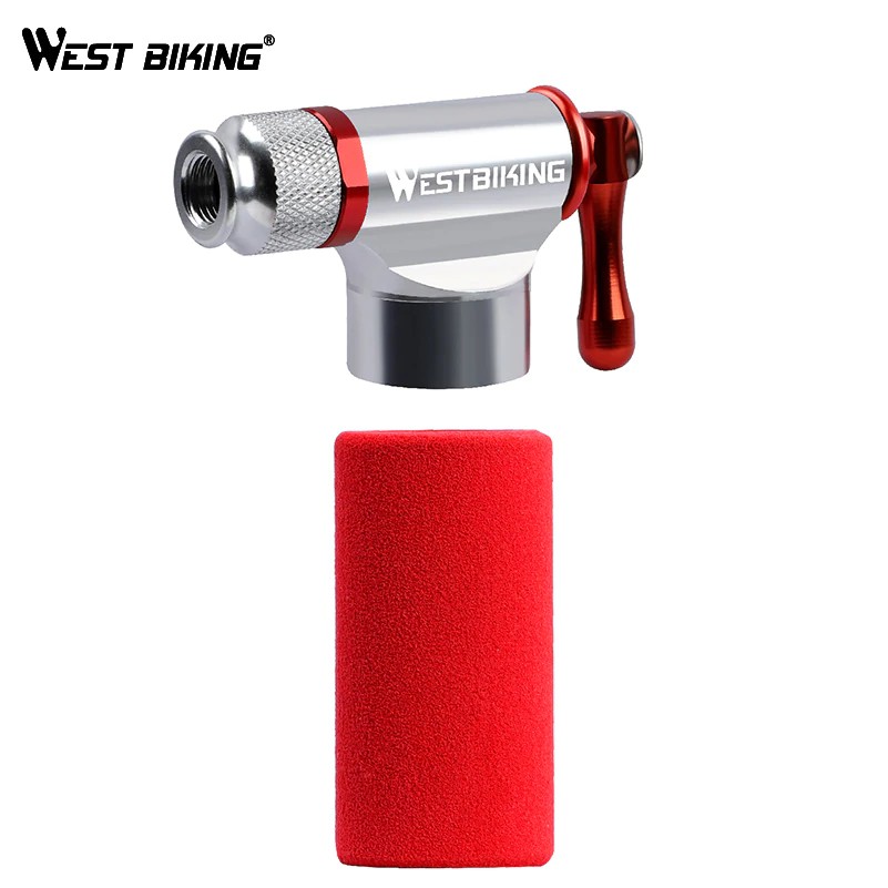 Free Ongkir West Biking Co2 Bike Pump Inflator Head Aluminum Alloy Portable Emergency Schrader Shopee Indonesia