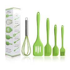 Spatula Set 5 IN 1 Alat Masak Sutil Scrap Kocokan Bahan Silicone Lengkap Satu Paket Set Praktis