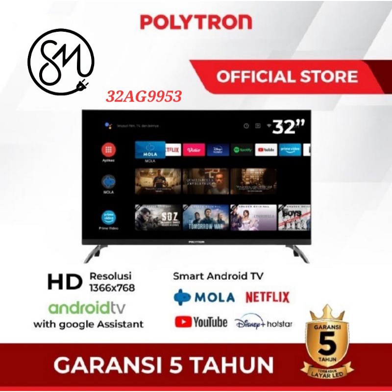LED TV Polytron PLD 32AG9953 Android smart 32 inc 32AG5959
