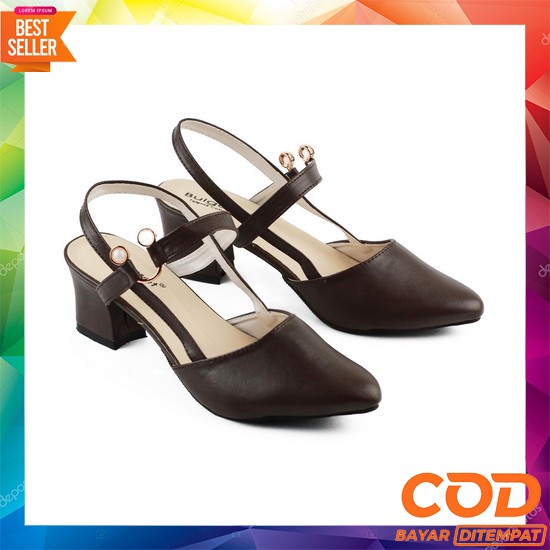 Sendal Ibu2 Sandal Hils Ibu Ibu Murah Haihils Terbaru 2021 Haihil Kond High Heels Wanita Viona | Sli