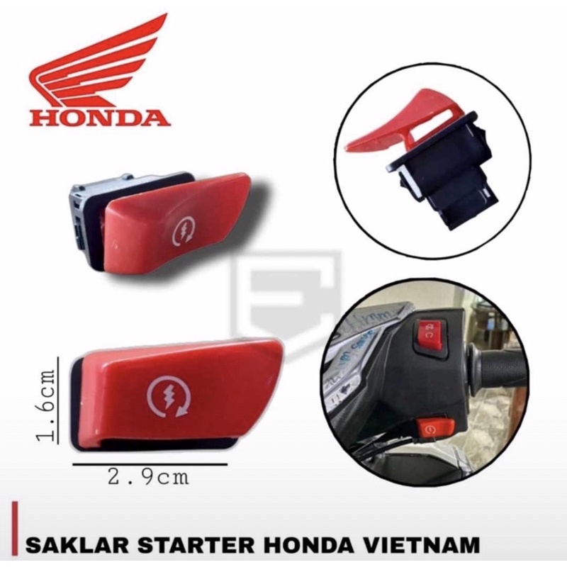 SAKLAR STARTER WARNA MERAH HONDA VIETNAM SAKLAR STARTER STOP ENGINE IDLING STOP MERAH ORIGINAL VIETNAM