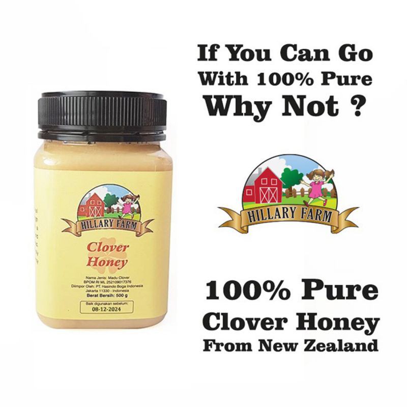 Hillary Farm Clover Honey 500gr