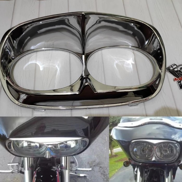 scowl harley Road Glide trim lampu Road Glide chrome