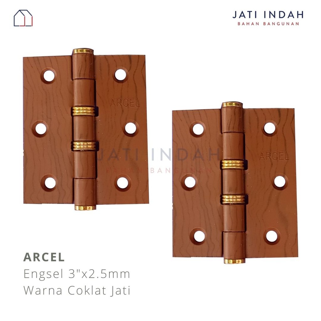 Engsel Jendela/ Pintu ARCEL 3" Motif Kayu Jati Coklat