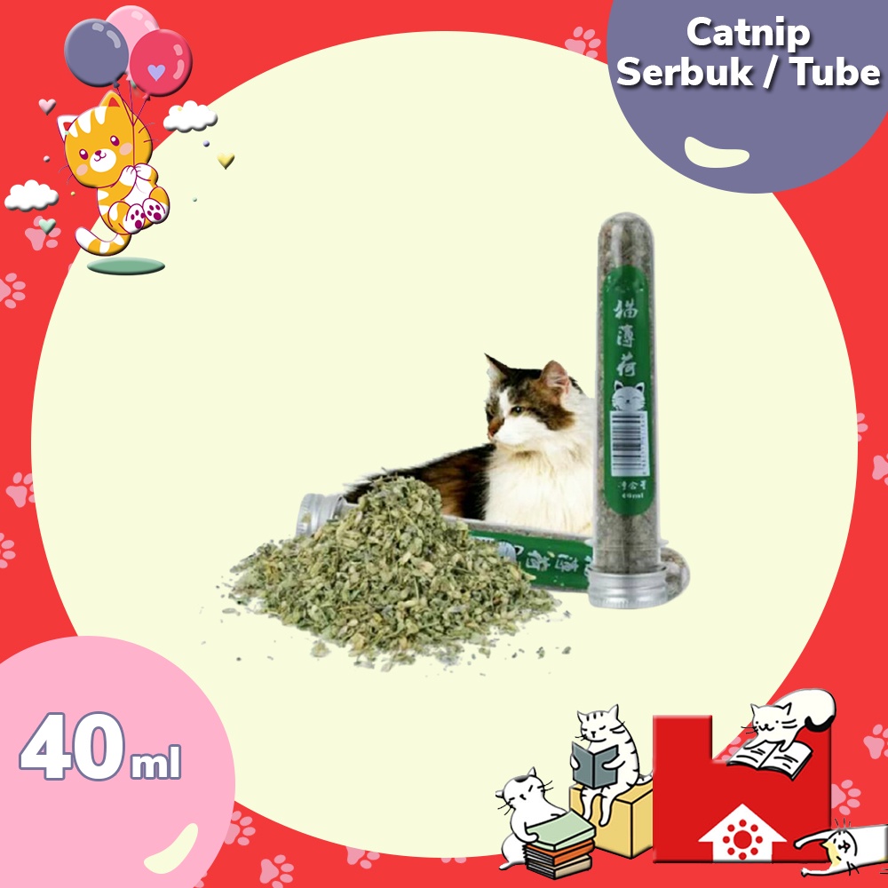 Catnip Serbuk Mint 40ml - Serbuk Daun Mint Herbal untuk Kucing