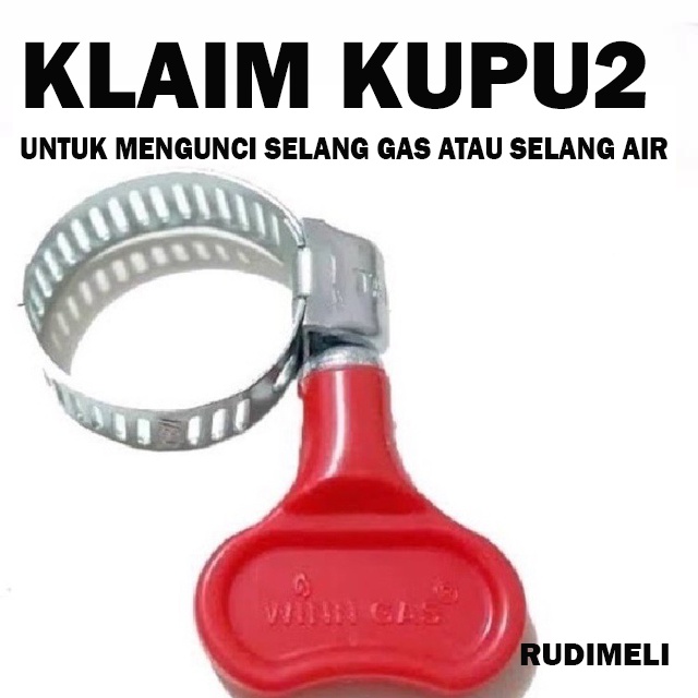 Klem Selang Kuping kupu2  Hose Clamp Gas Stainless Berkualitas