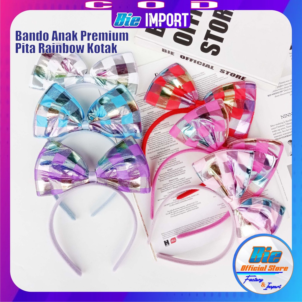 Bando Anak Pita Rainbow Premium Impor Best Seller