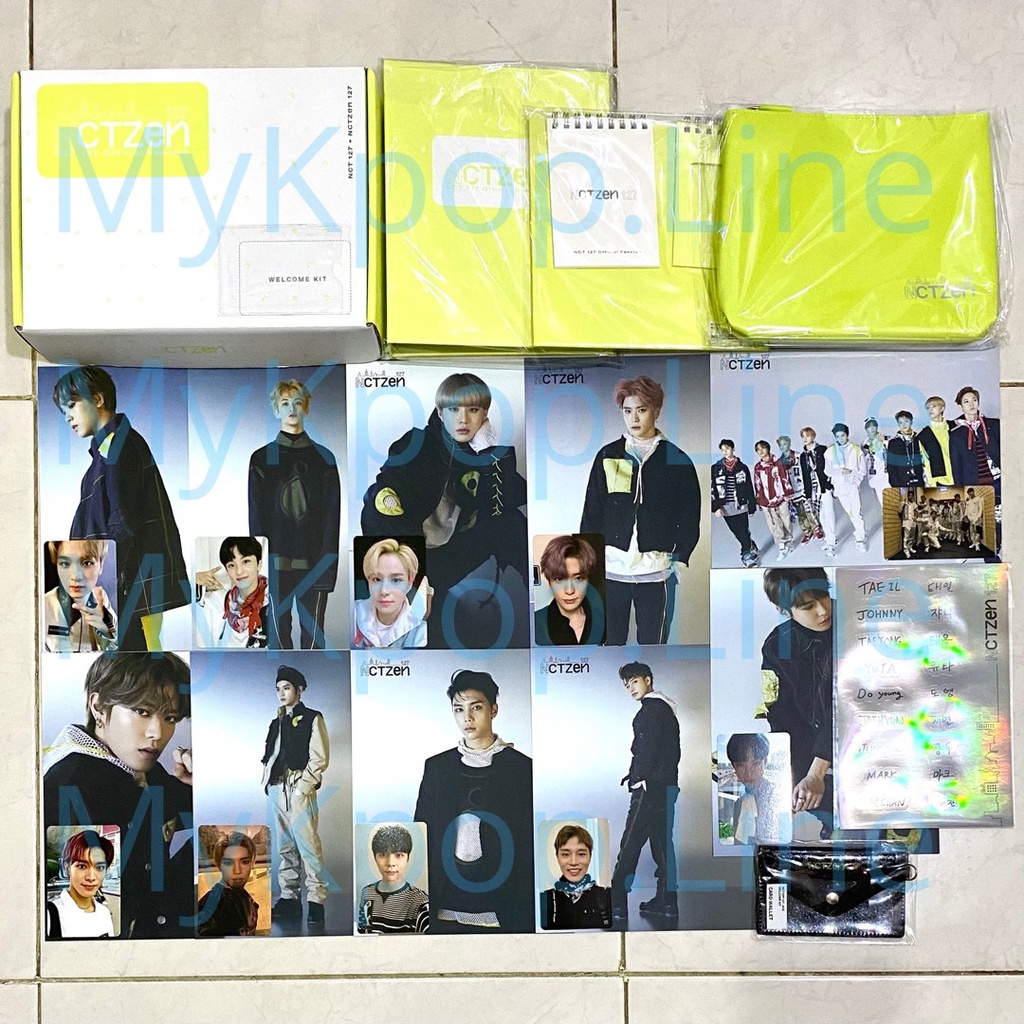 Welkit NCT 127 Kit Photocard PC Postcard Jaehyun Taeyong Doyoung Mark Haechan Jungwoo Taeil Yuta Johnny Welcome Ace Kit Box Pouch Binder Wallet Official Message Card Hologram Sticker NCT127