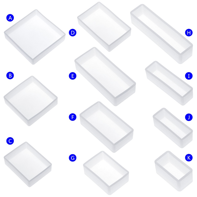 Siy Cetakan Resin Bentuk Persegi Panjang Bahan Silikon Untuk Dekorasi Perhiasan