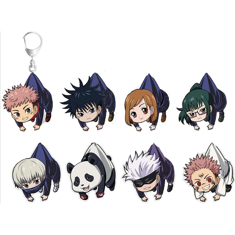 NEEDWAY Needway Jujutsu Kaisen Gantungan Kunci Perhiasan Hadiah Miniatur Jujutsu Kaisen Anime Jepang Darah Panas Anime Key Ring