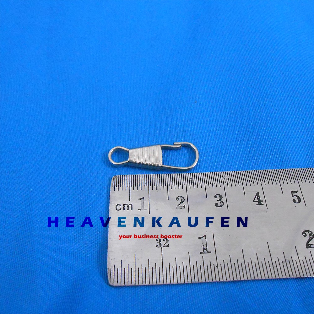 Kait Pengait Kecil Nikel Silver Lebar Lubang Tali 4 mm Panjang 2,5 cm