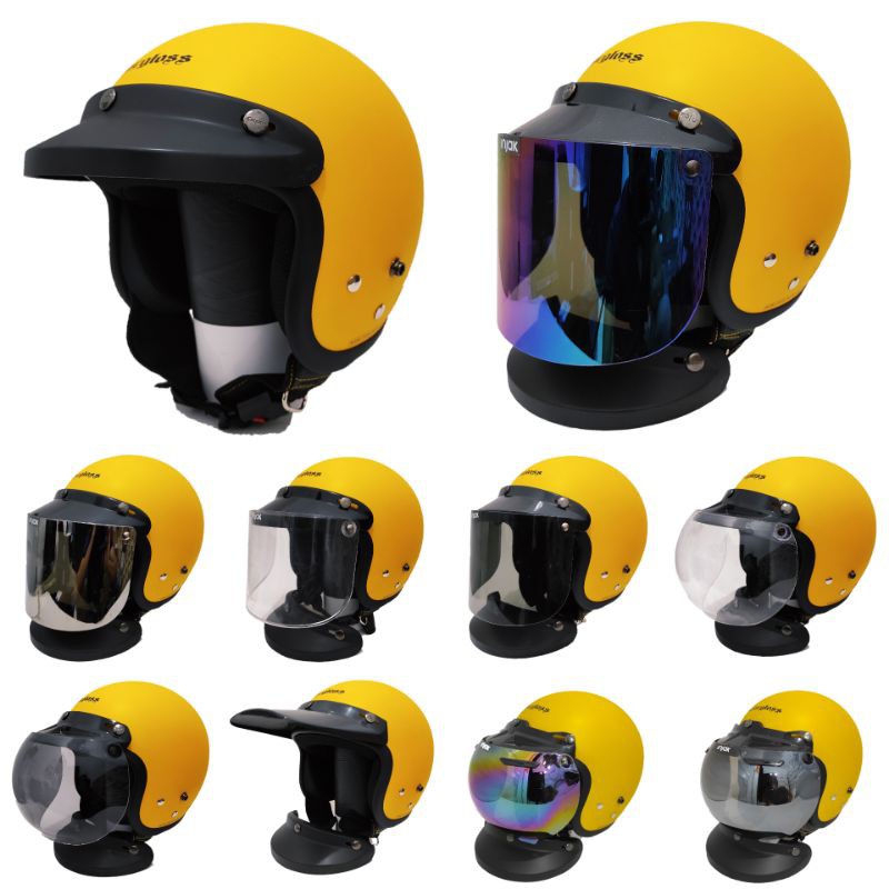 Helm Cargloss Retro Kuning Dof