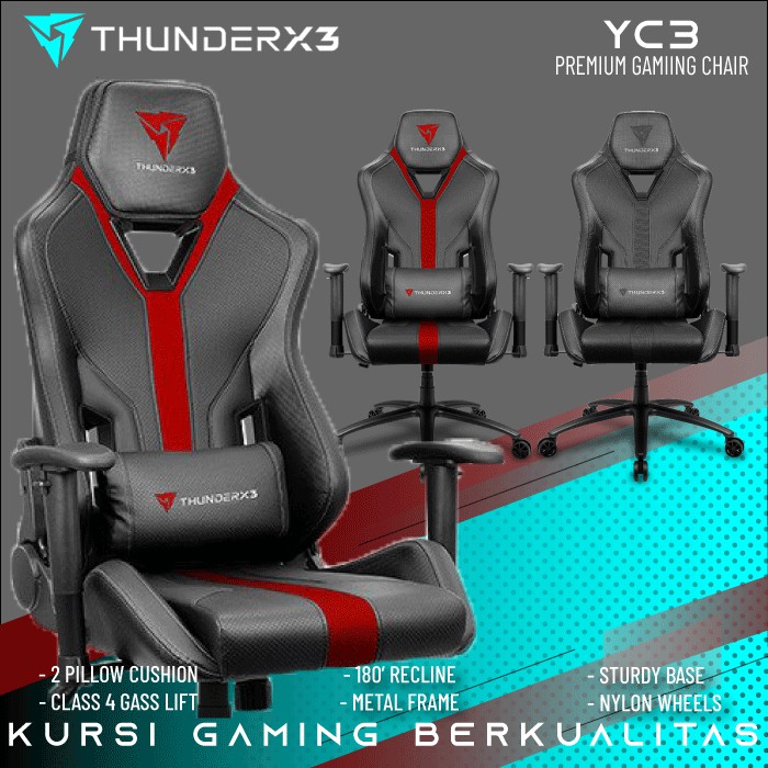 GAMING CHAIR KURSI GAMING BANGKU GAMING GAMER YOUTUBER KURSI GAMERS KOMPUTER A44