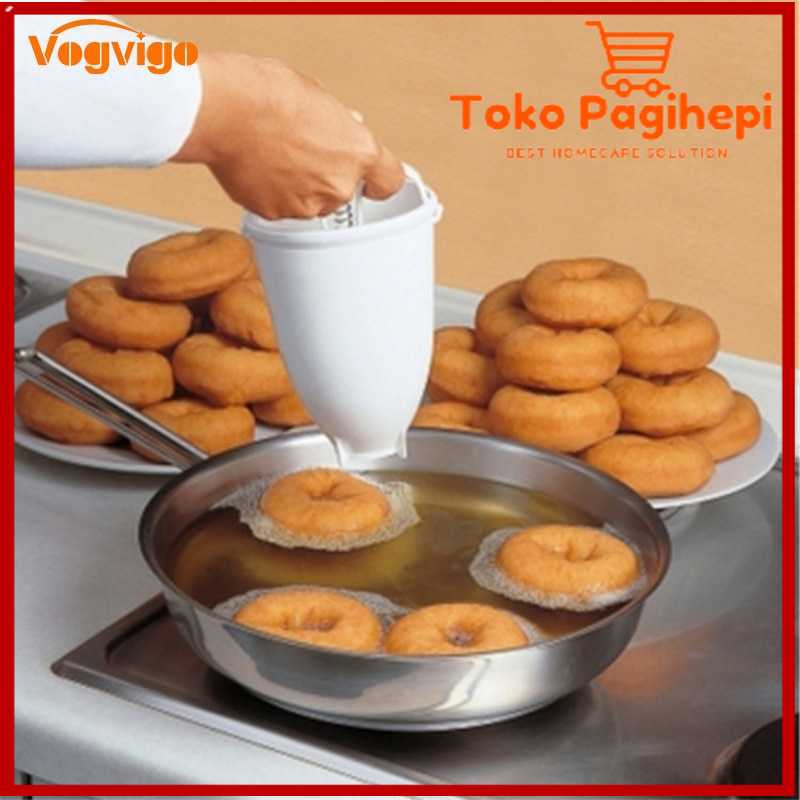 Cetakan Donat Cair Bulat Karakter Alat Pembuat Adonan Donat Mini Plastik Drop Donut Maker Tool