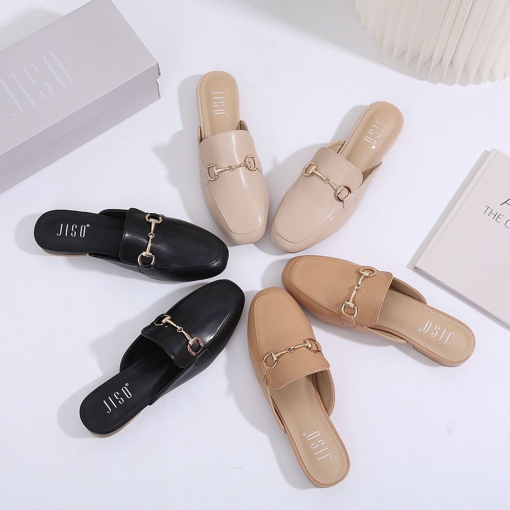 JISO RYONA SANDRA-34 Sepatu Sandal Mules Wanita 3cm Import Premium