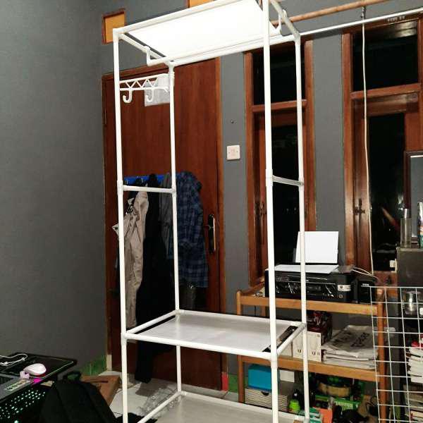 Zh Rak Gantungan Baju/standing Hanger Gantungan Baju Berdiri /tempat Baju Lipat/rak Baju Gantung Tas