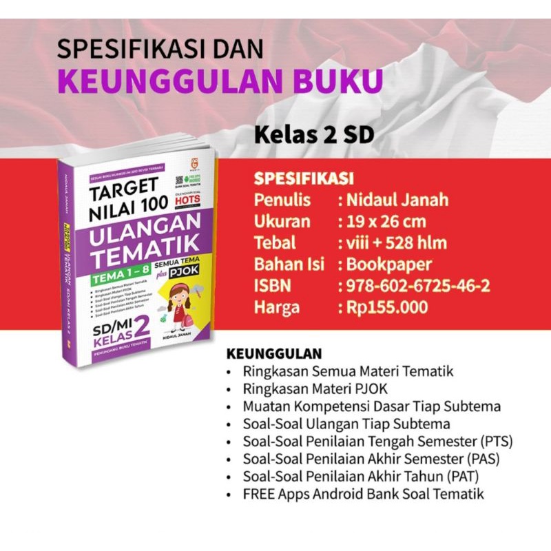 

TARGET NILAI 100 ULANGAN TEMATIK KELAS 2 SD