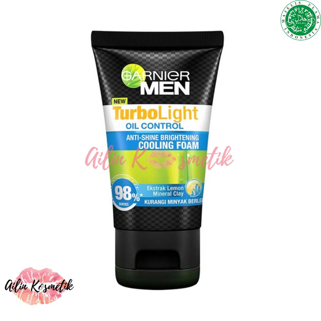 GARNIER Men Turbo Light Oil Control Cooling | Acno Fight Anti Acne | Perawatan Wajah Pria by AILIN