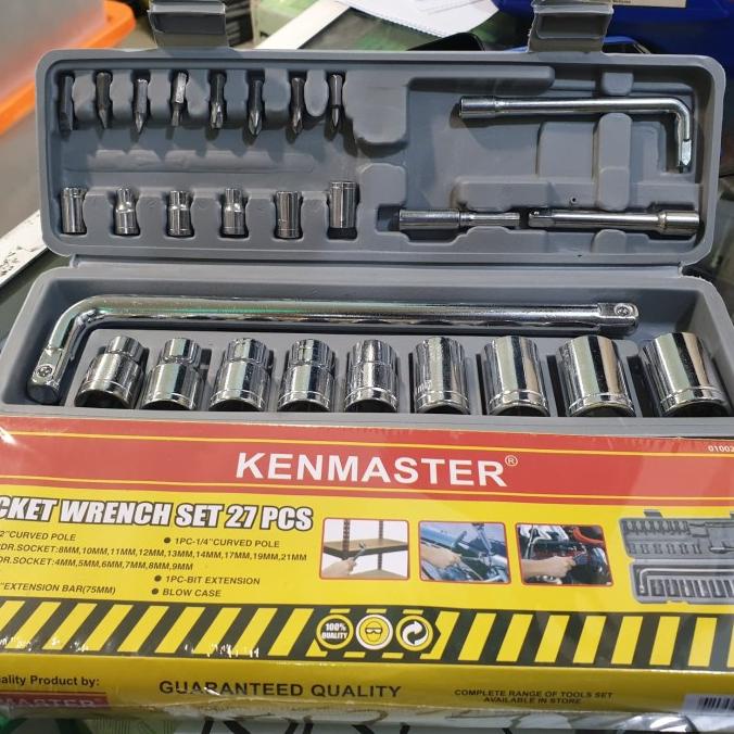 KUNCI SOK SET KENMASTER 27 PCS KUNCI SOCKET SET SOKET KENMASTER 27PCS