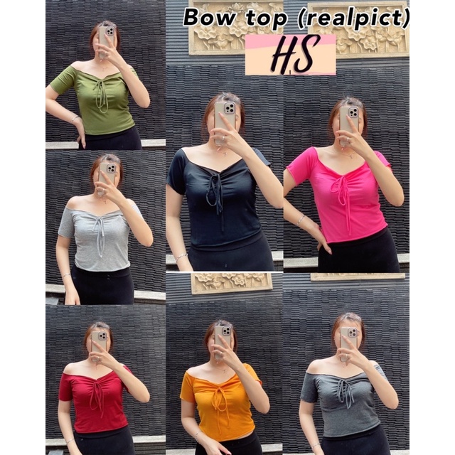 BOW TOP/ ATASAN SABRINA BOW TOP