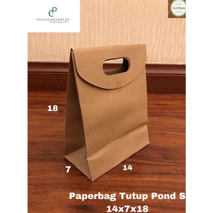 

(TERLARIS) Paperbag Tas Tutup S 14X7X18 Polos Tas Kertas Goodie Bag Shopping Bag