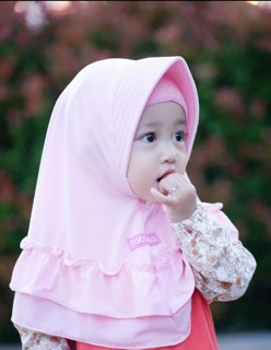  JILBAB  ANAK BABYCILA KHIMAR MALIKA PAD SIZE S M L XL 