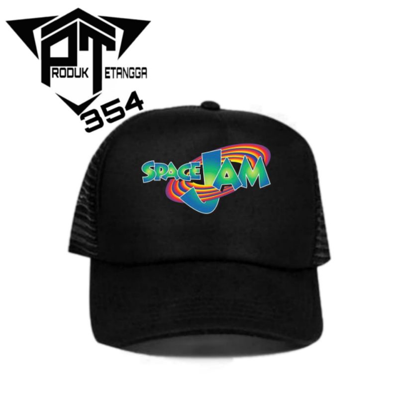 TOPI SPACEJAM - TOPI JARING BASEBALL CAP LOONEY TUNES VINTAGE BOOTLEG - HITAM PRIA WANITA DEWASA MUR