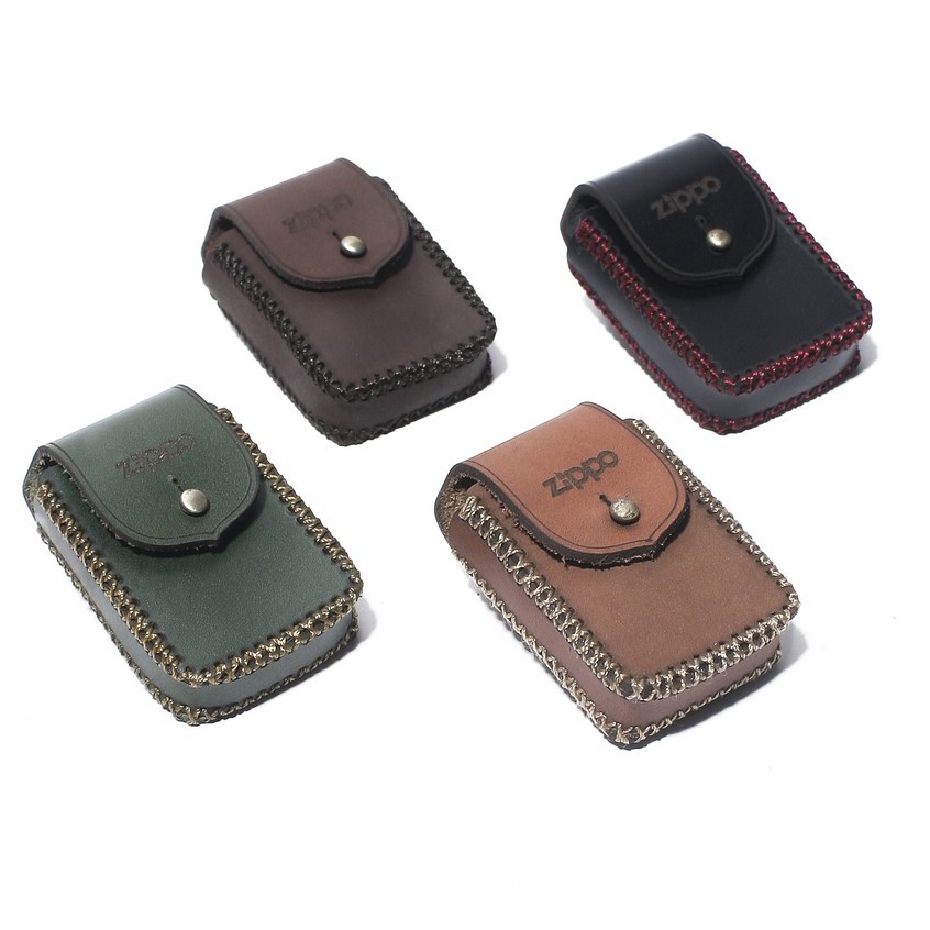 Dompet Sarung Zippo Bahan Kulit Asli Cover Zippo