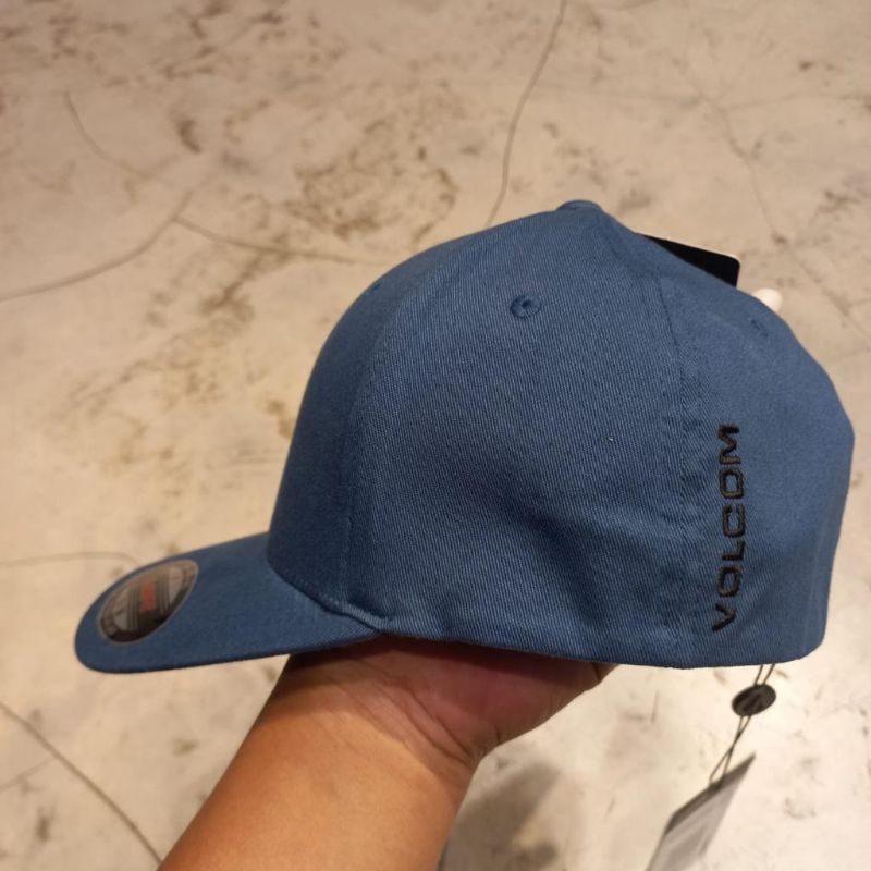 Topi Volcom Flexfit Full Stone Smoke Blue