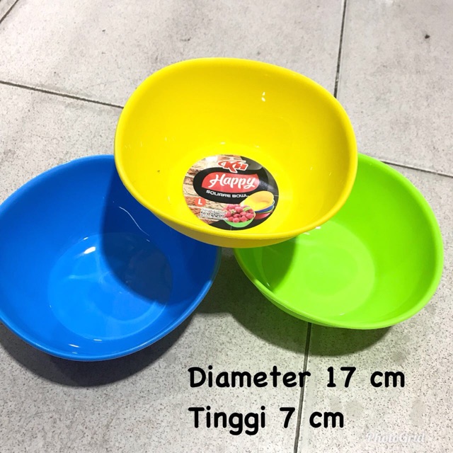 MANGKOK PLASTIK MELAMIN 17 CM SERBAGUNA WARNA WARNI ACAK MURAH GROSIR
